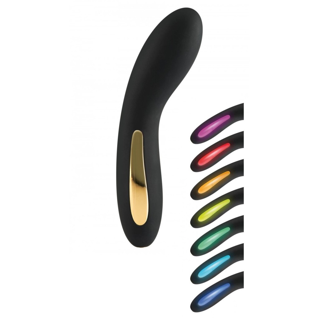 Vibratore vaginale per punto G nero con led