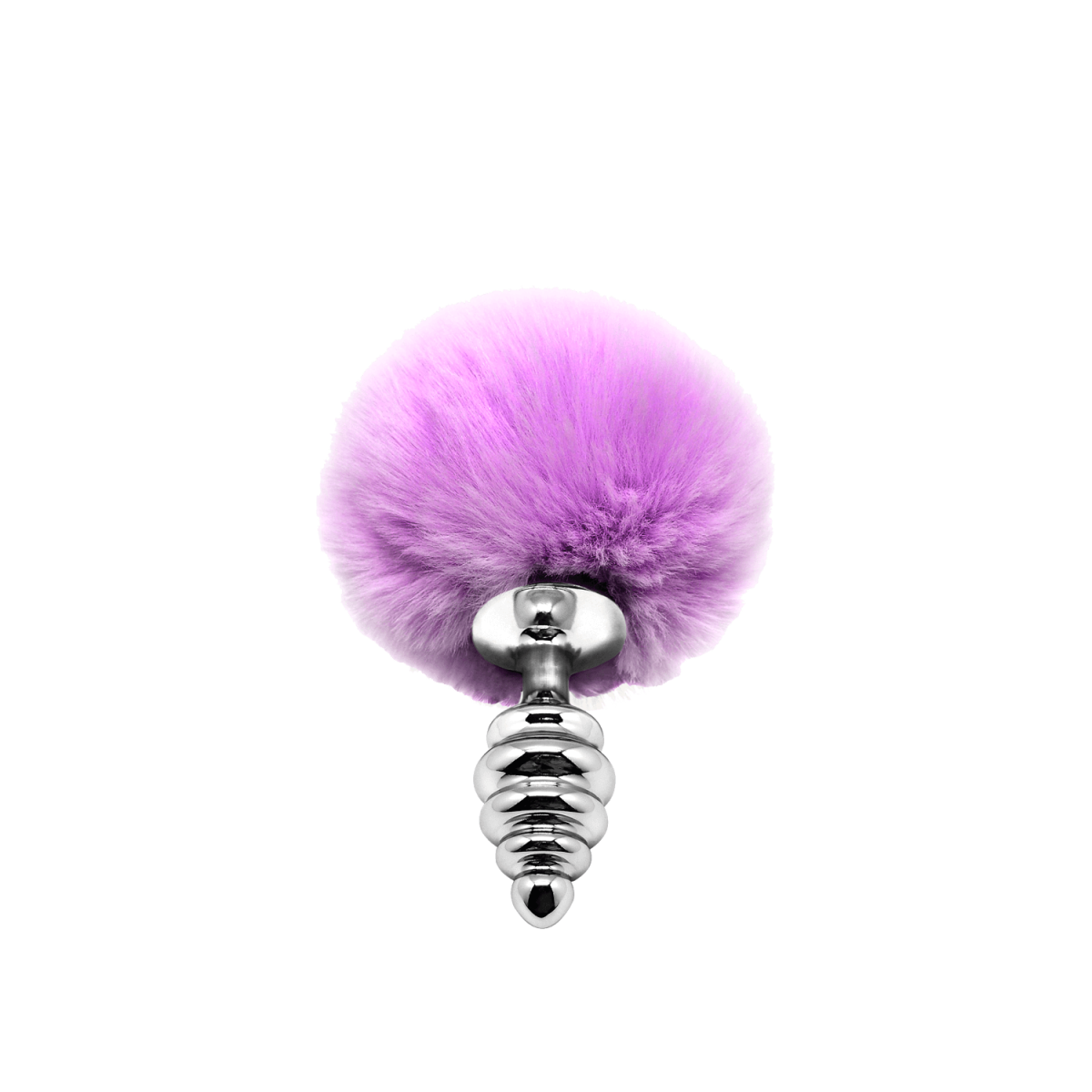 Plug anale metallo coda Fluffy Twist S Viola