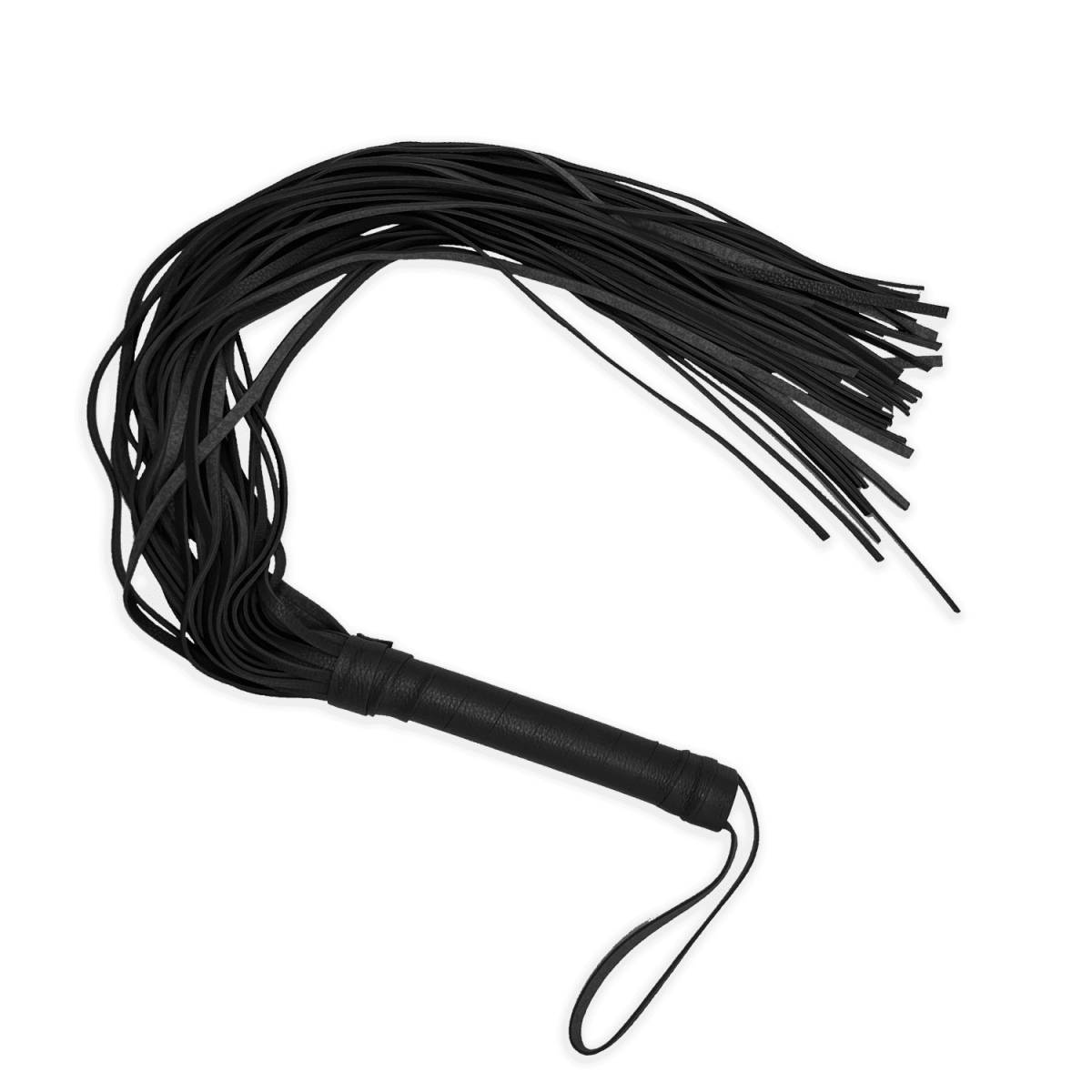 Frusta bondage Flogger Long Leather black