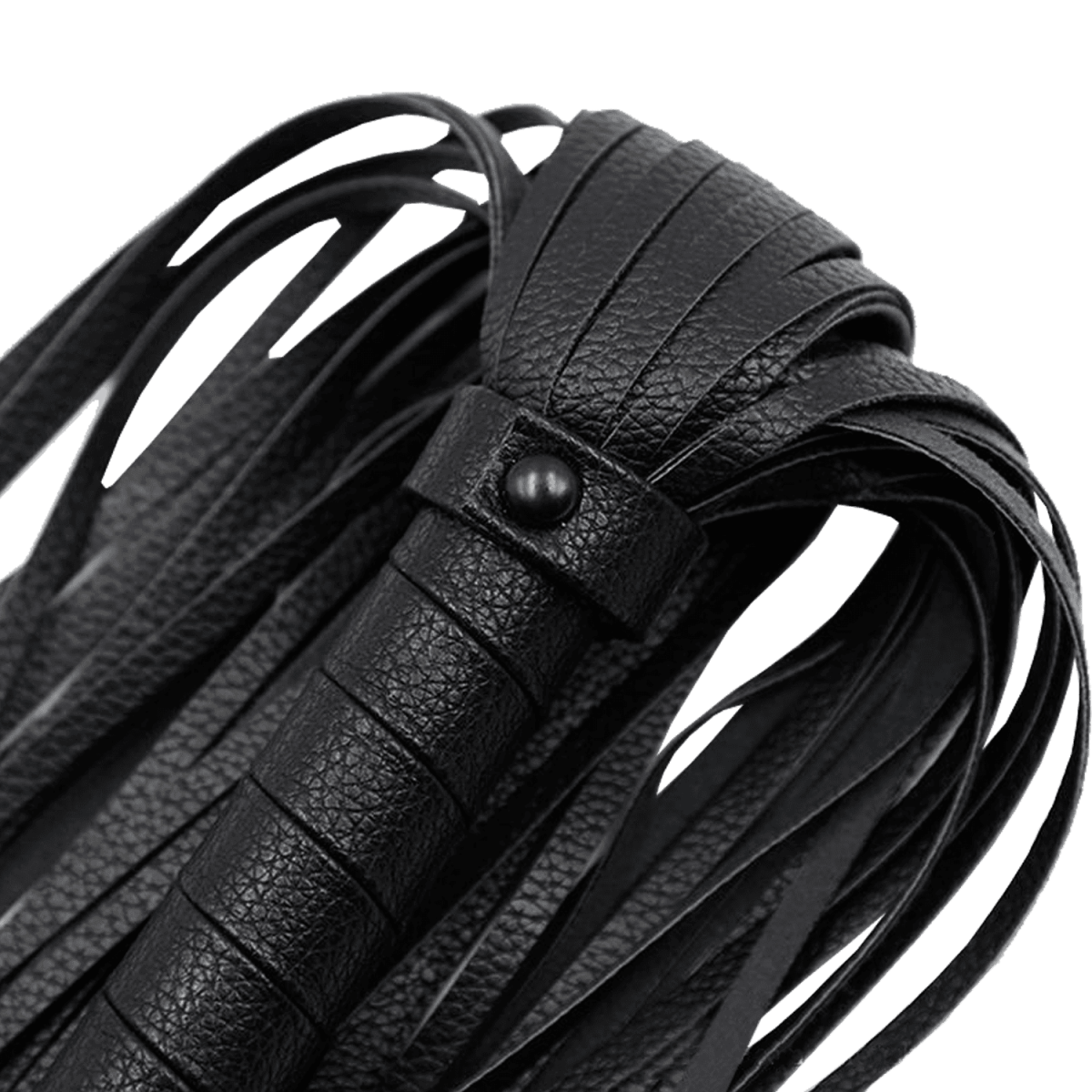 Frusta bondage Flogger Long Leather black