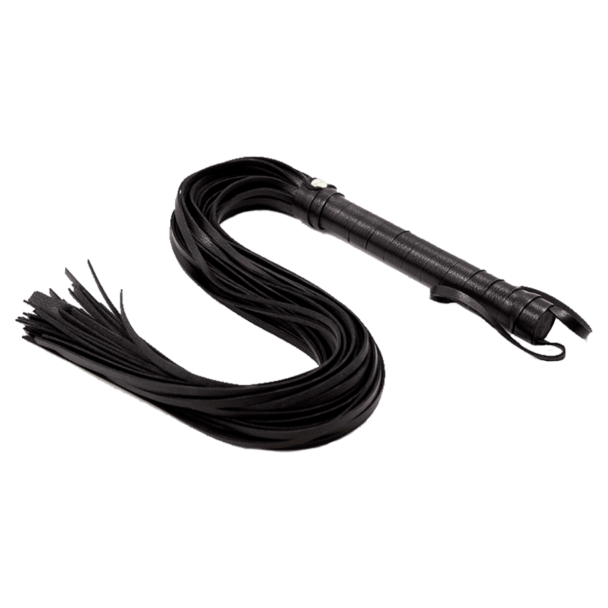 Frusta bondage Flogger Long Leather black