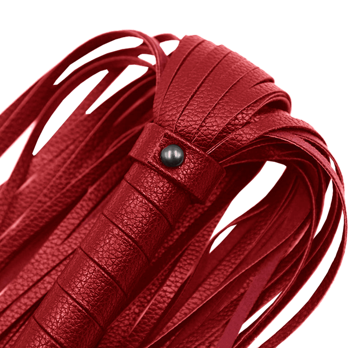 Frusta bondage Flogger Long Leather red