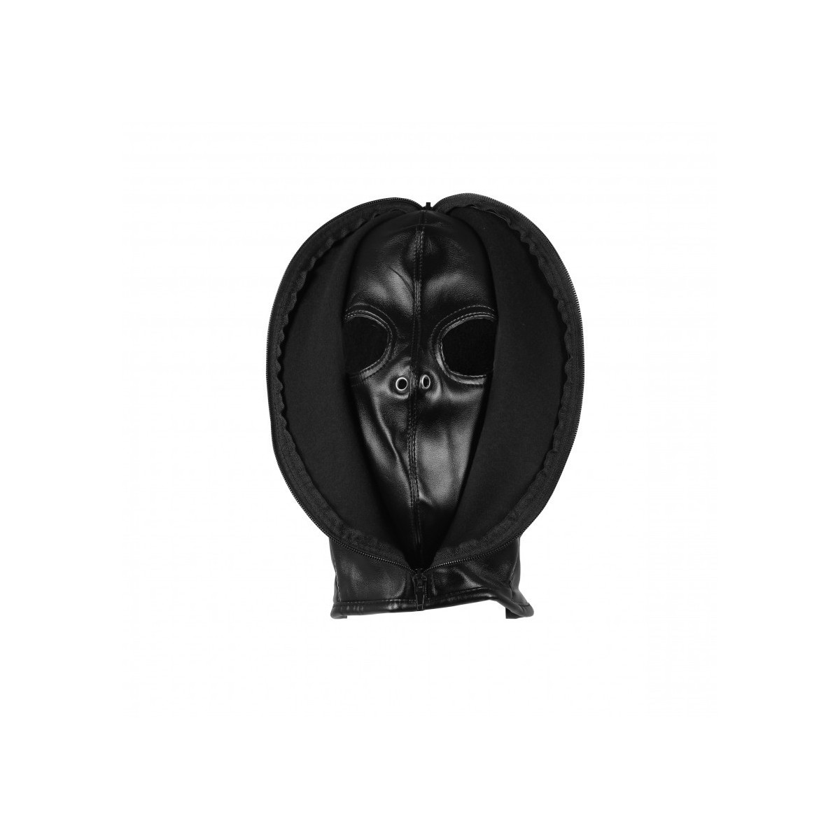 Maschera BDSM con cerniera Zip-up nera