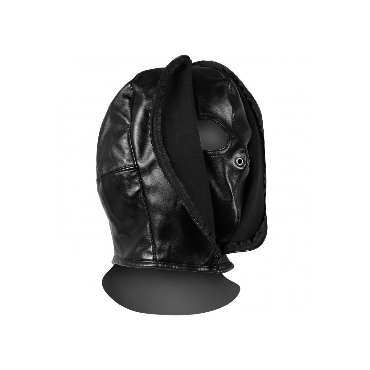 Maschera BDSM con cerniera Zip-up nera