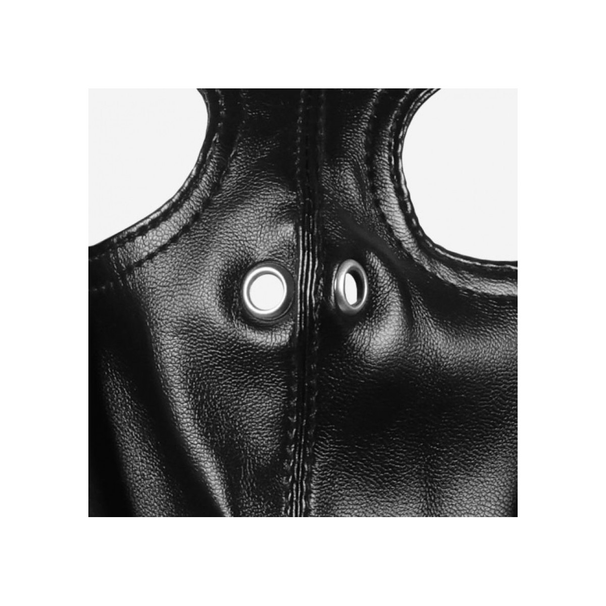 Maschera BDSM con cerniera Zip-up nera