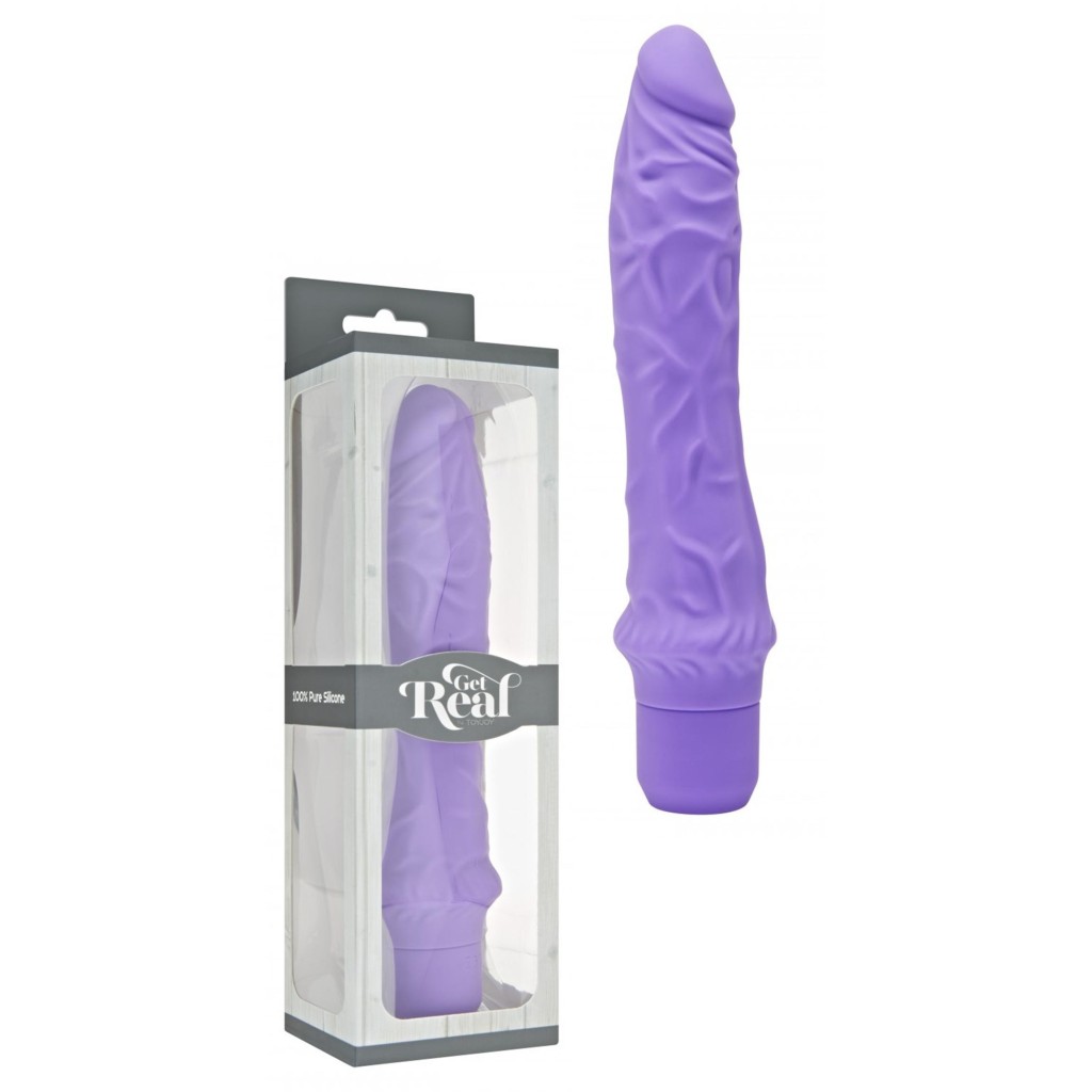 Vibratore vaginale maxi realistico viola