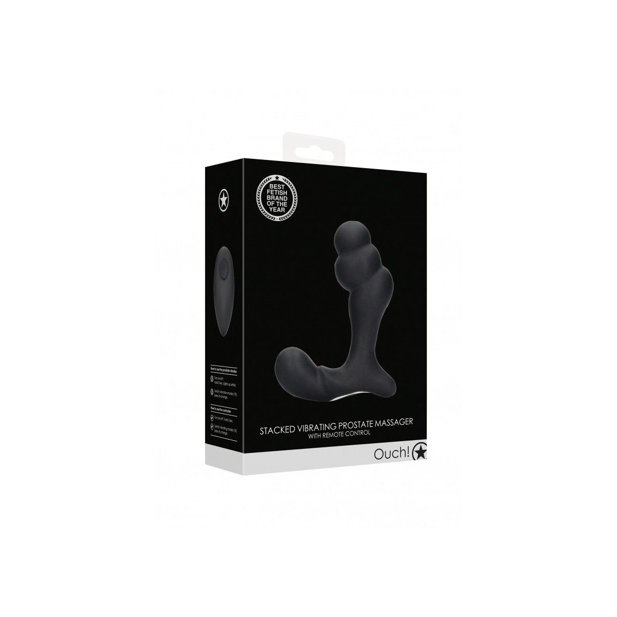 Acquista Vibratore per prostata Stacked Vibrating Prostate Massager with  Remote Control Black su MyShopSecret