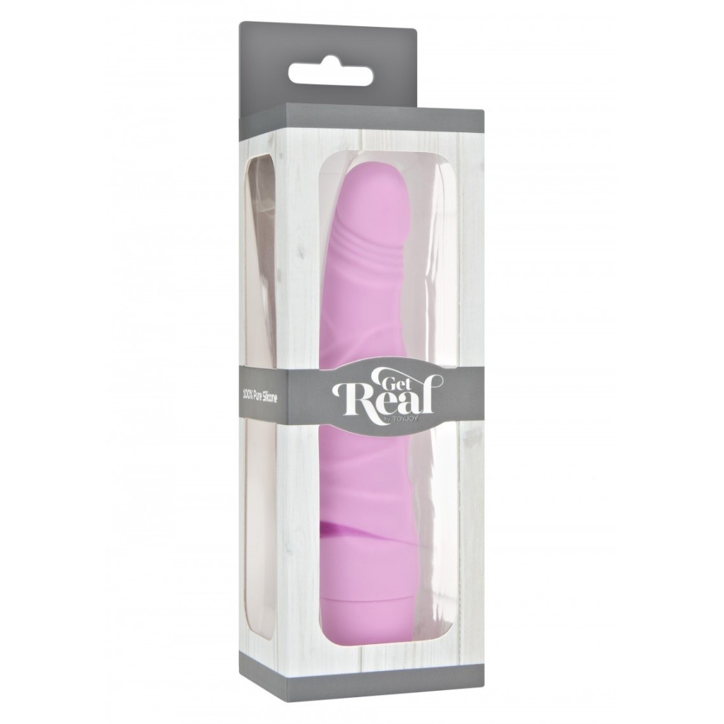 Vibratore realistico vagina ano 13.5 cm rosa