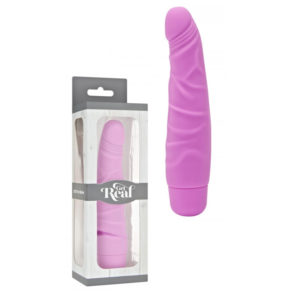 Vibratore realistico vagina ano 13.5 cm rosa