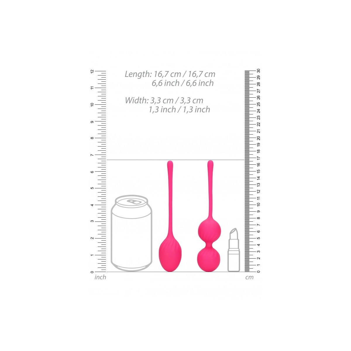 Set Palline vaginali 2 pz fucsia