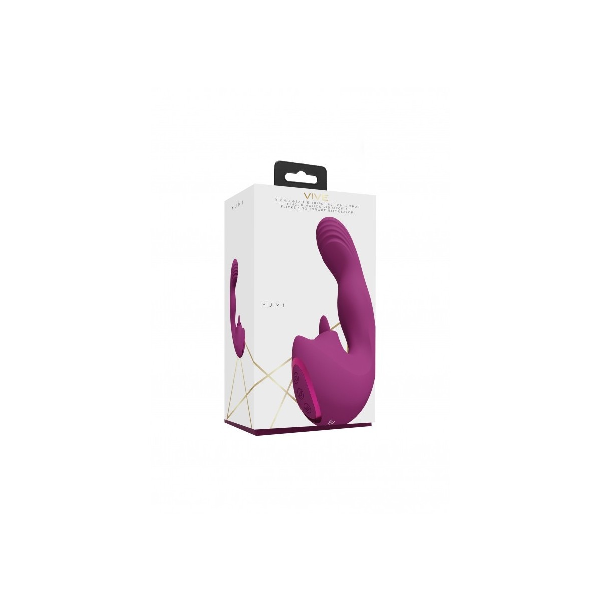 Vibratore con lingua stimolante porpora Yumi