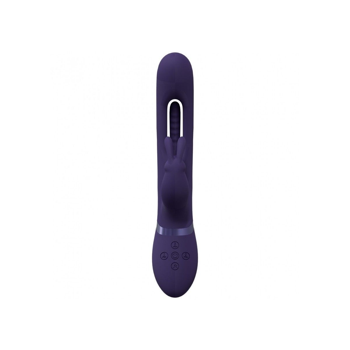 Vibratore rabbit Mika triplo motore viola