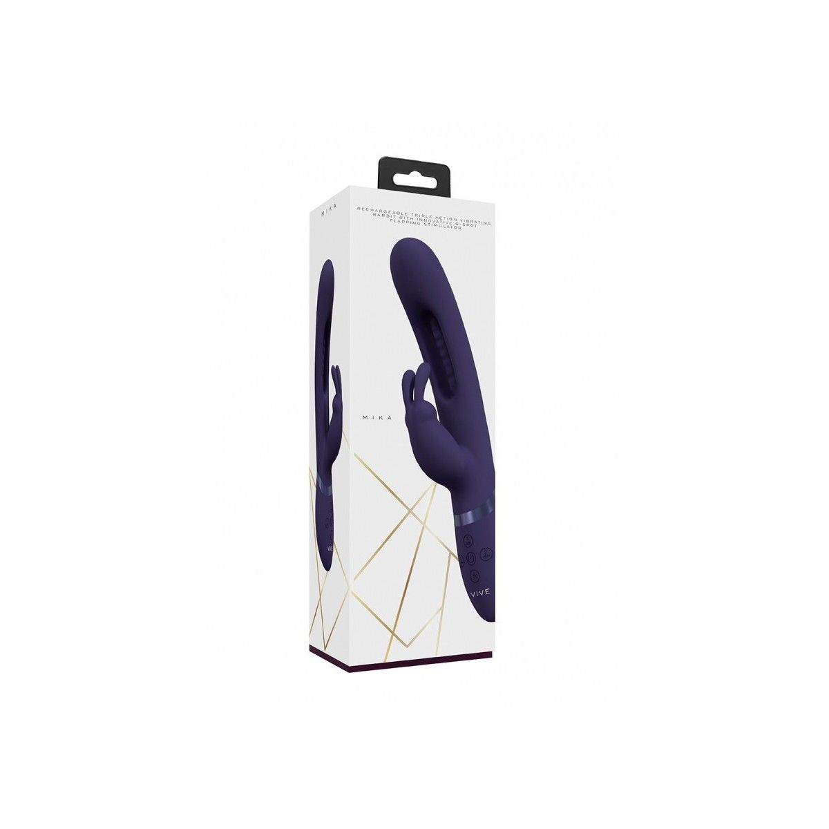 Vibratore rabbit Mika triplo motore viola