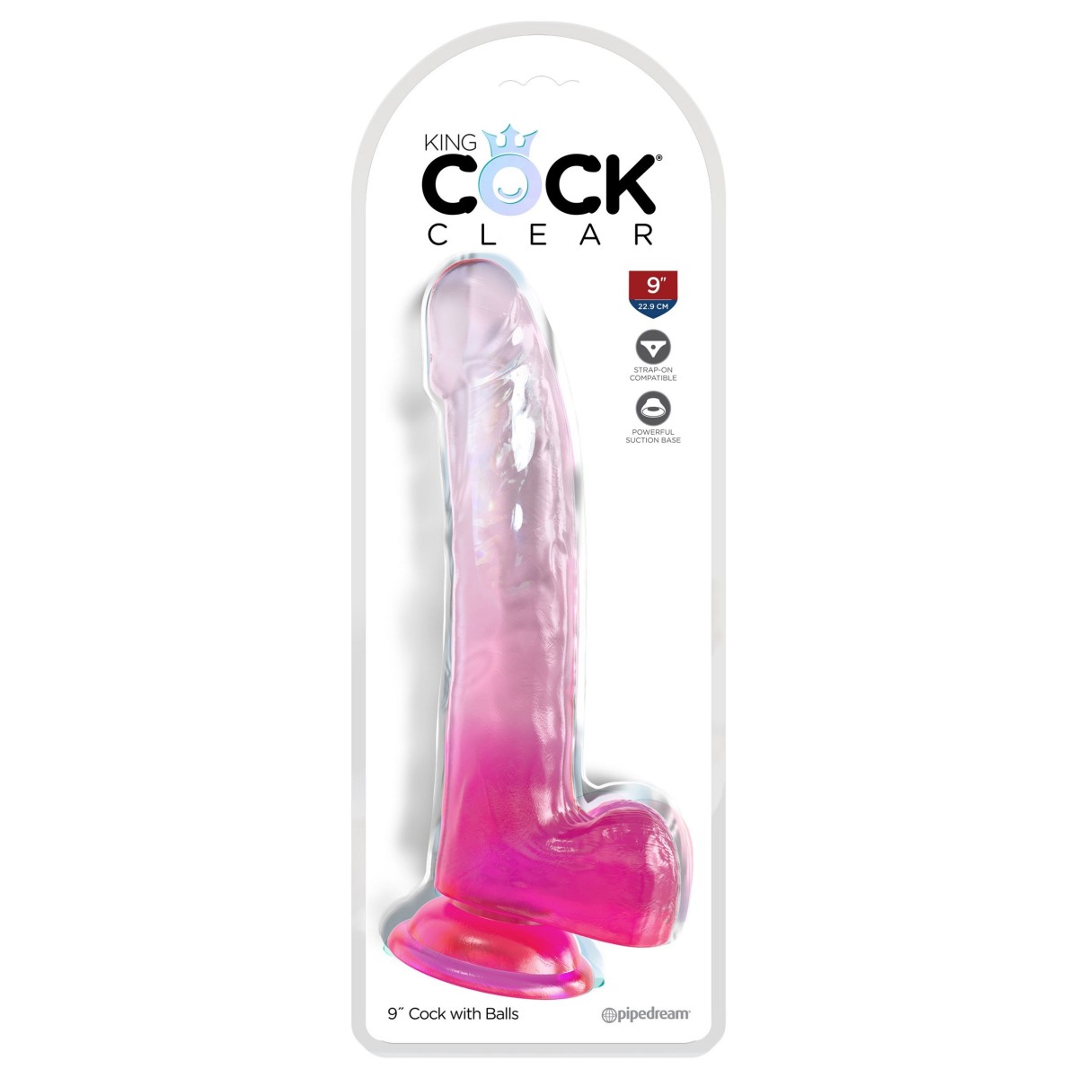 Fallo realistico ventosa King Cock 23cm rosa