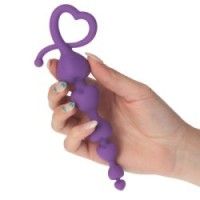 Palline Anali forma cuore viola