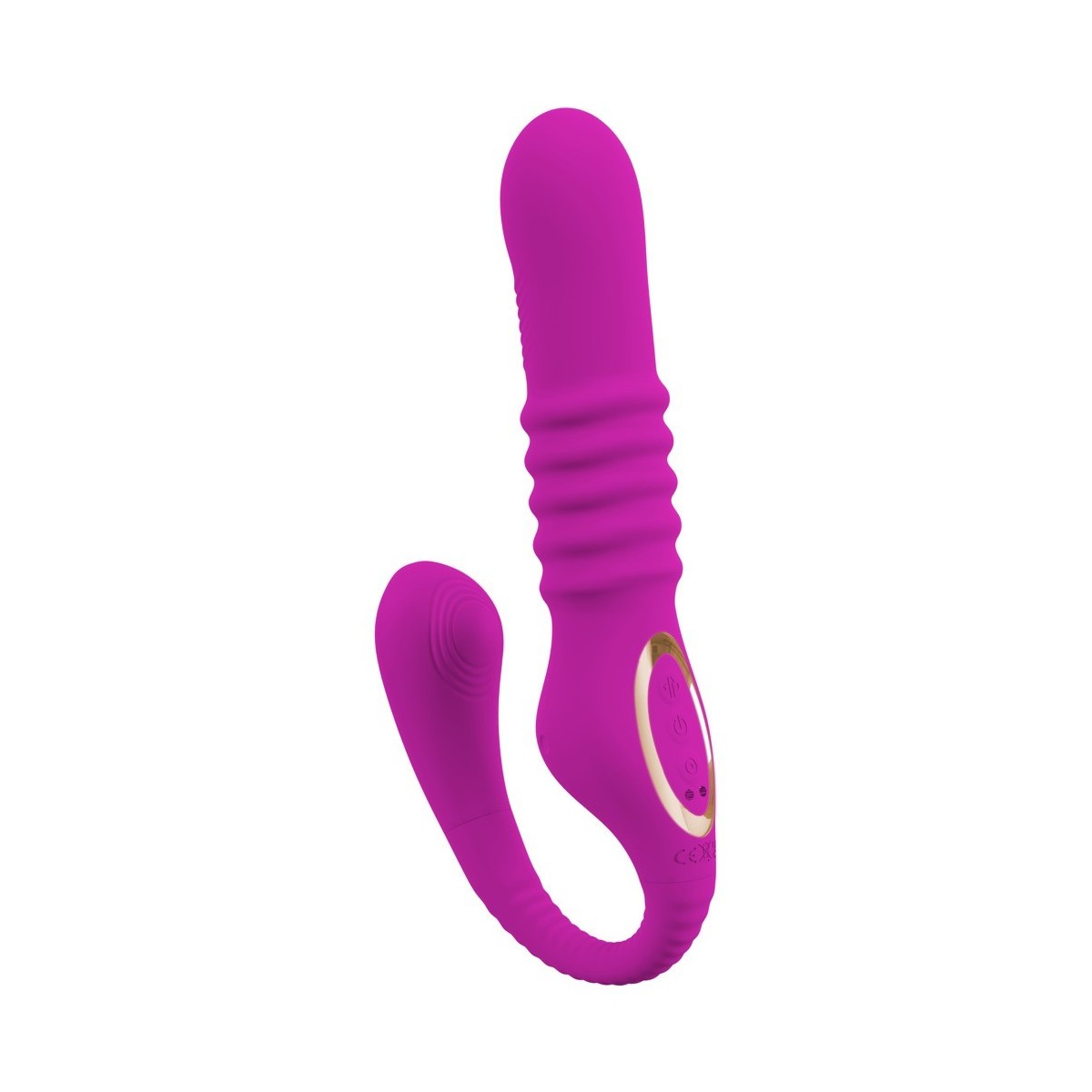 Vibratore strapon indossabile fucsia