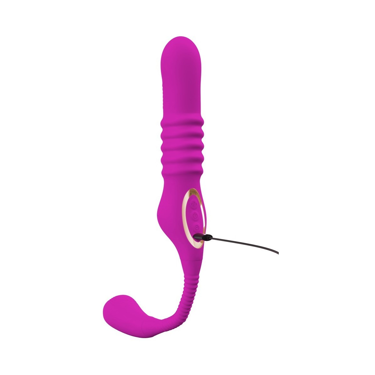 Vibratore strapon indossabile fucsia