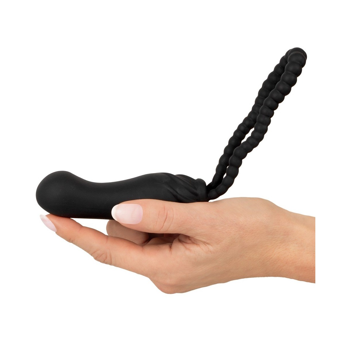 Strapon dildo indossabile flessibile nero