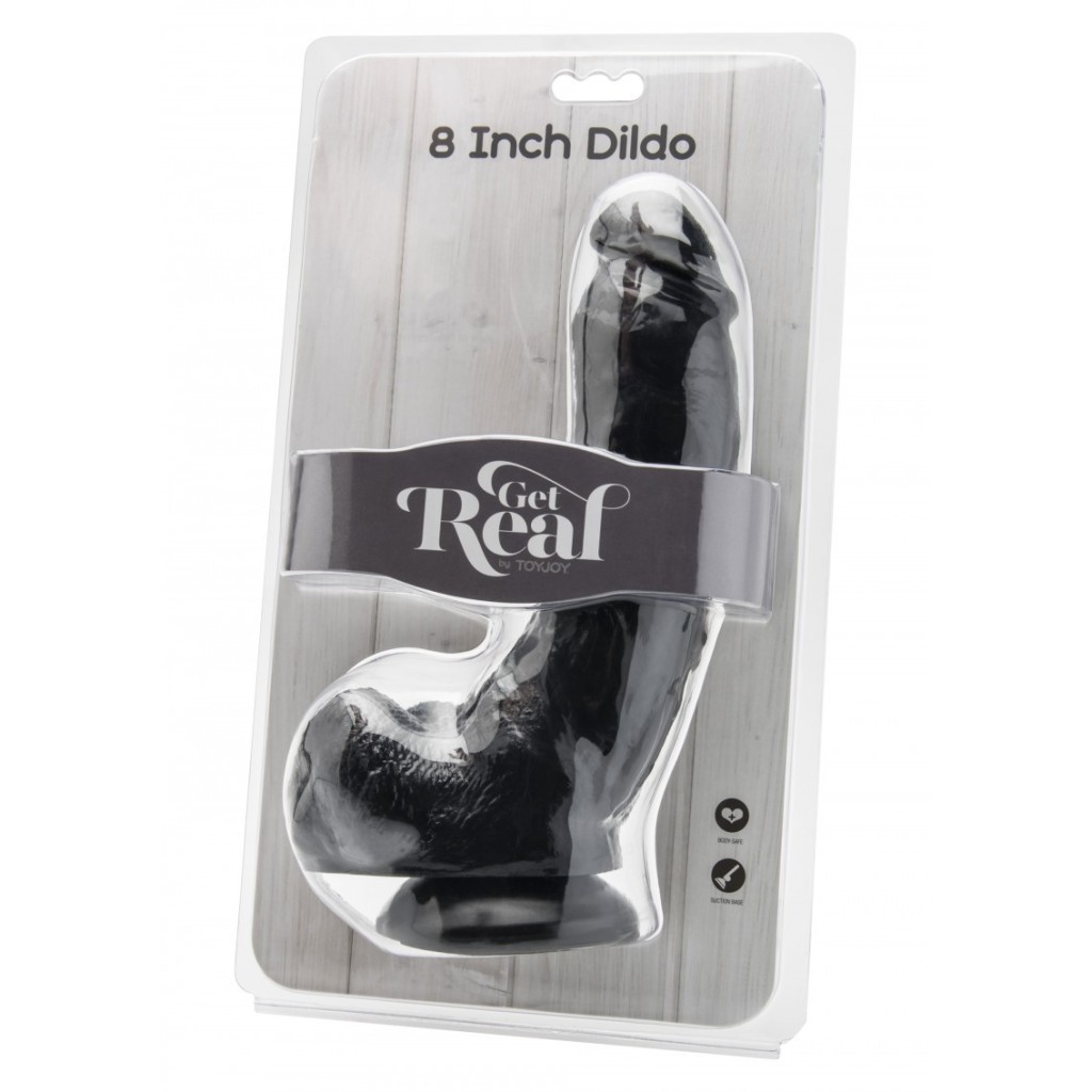 Fallo dildo realistico 20 cm nero