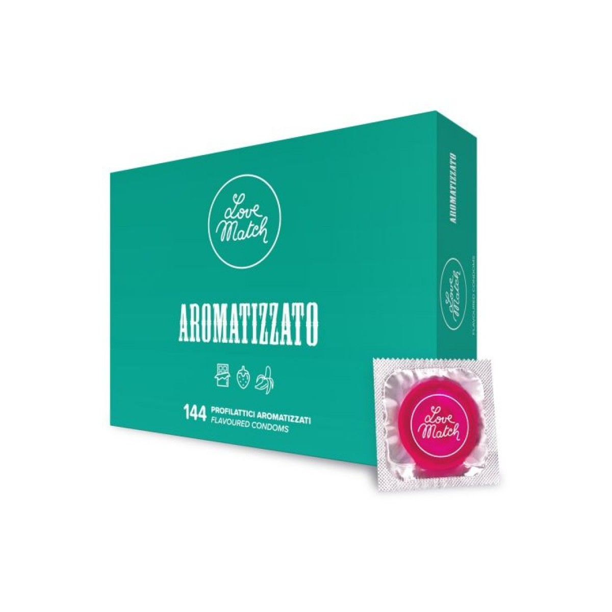 Preservativi aromatizzati love match 144 pz