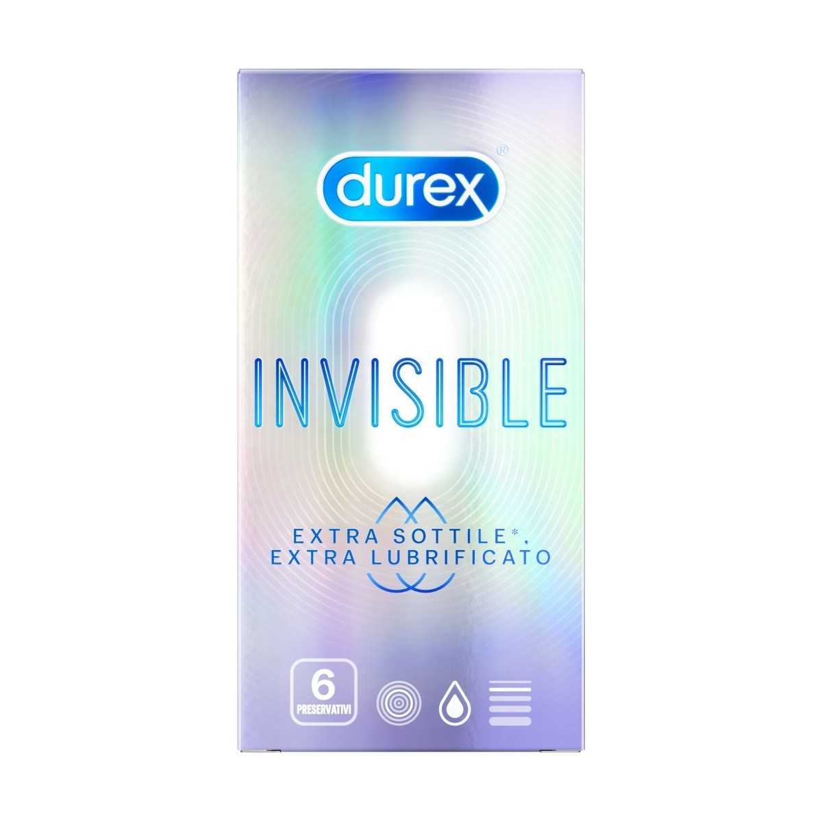 Preservativi durex invisible extra lube 6pz