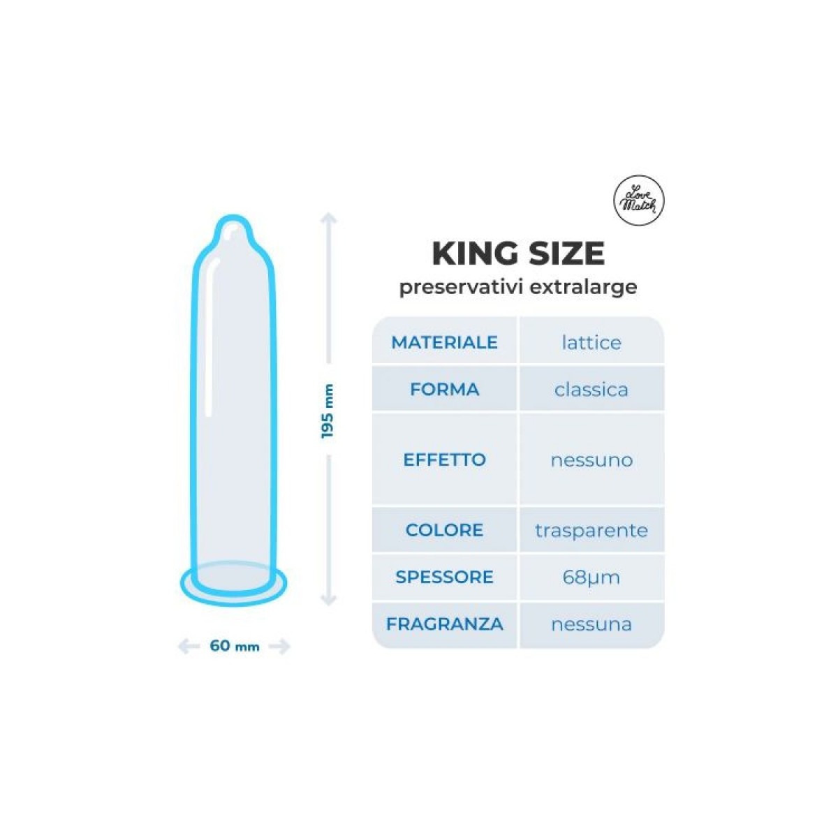 Preservativi XXL love match 6 pz