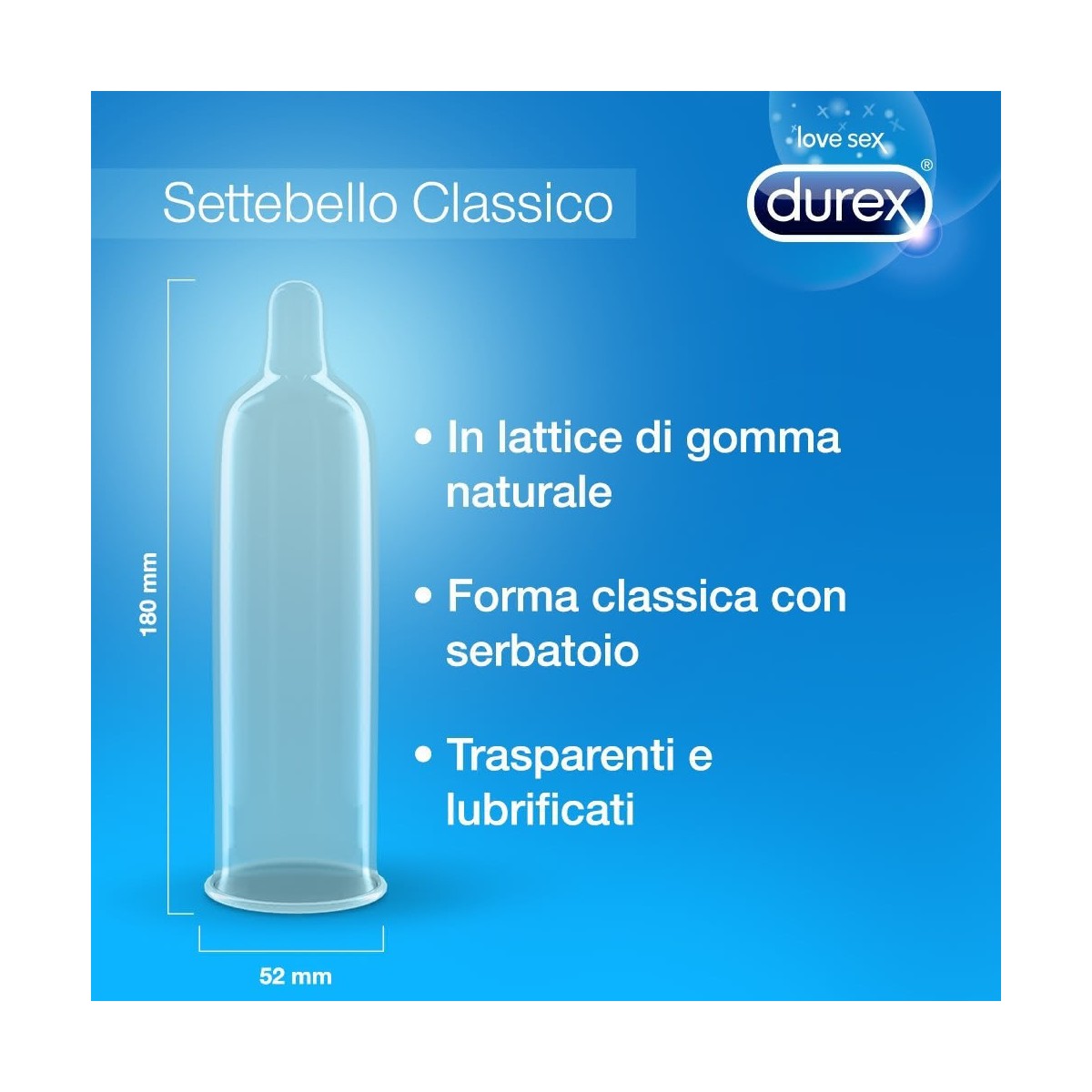 Preservativi durex SETTEBELLO 6 PEZZI