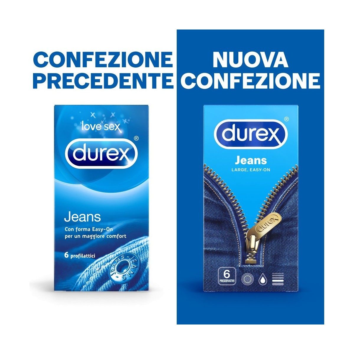 Preservativi DUREX jeans 6 PEZZI