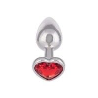 Plug anale con pietra Jewel Ruby Heart Small