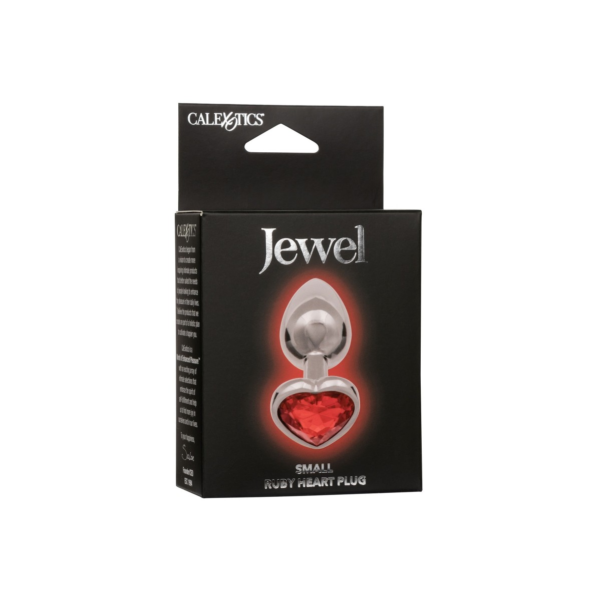 Plug anale con pietra Jewel Ruby Heart Small