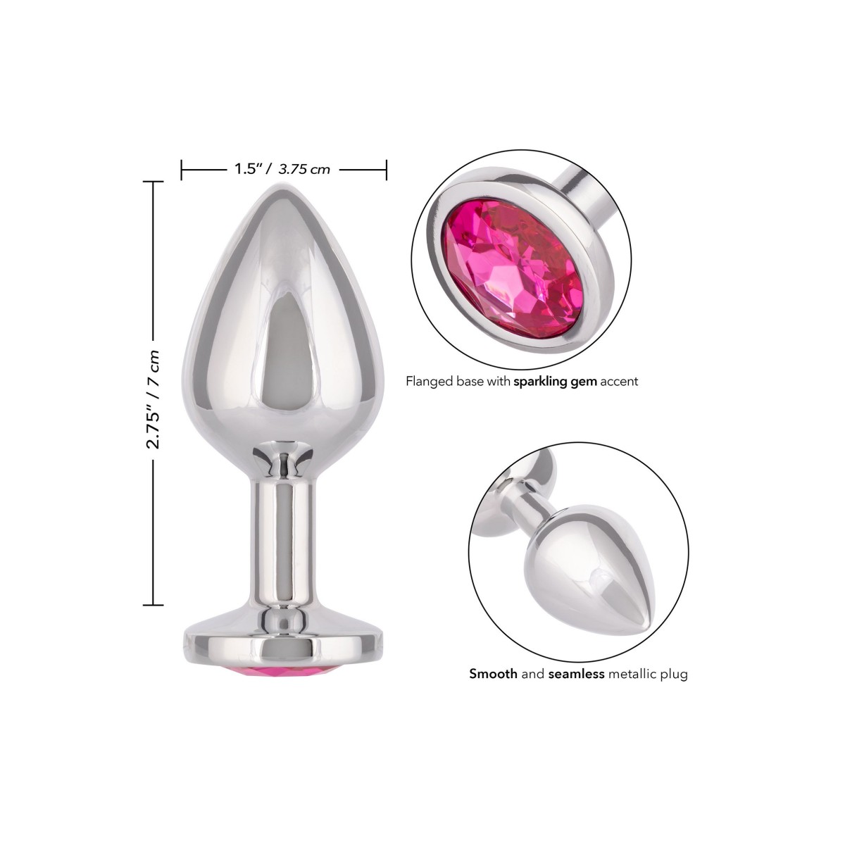 Plug anale con pietra Jewel Large Rose Plug