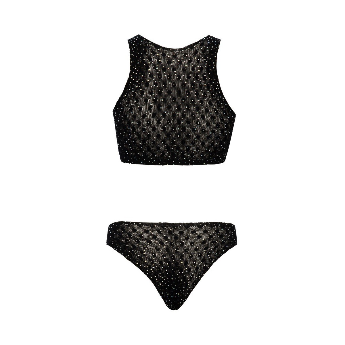 Completo intimo reggiseno perizoma con strass