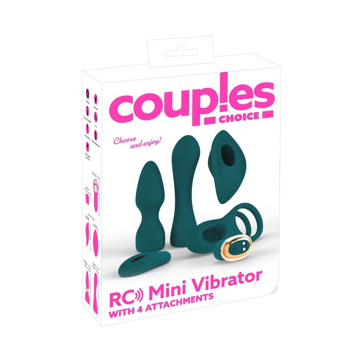 Kit 4 sex toys e vibratore adattabile verde