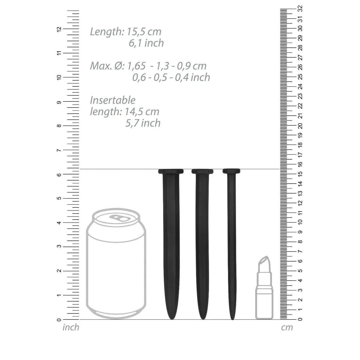 Kit uretrale Silicone Rugged Nail Plug Set