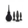 Kit 3 plug anali con doccia intima nero