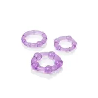 Kit 3 anelli fallici Island Rings viola