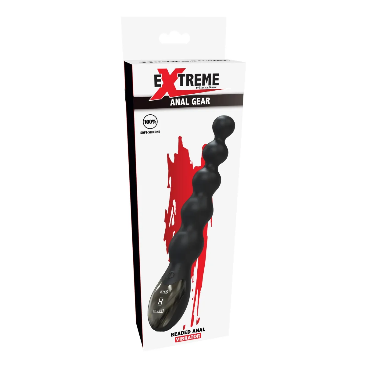 Vibratore anale sfere graduate nero