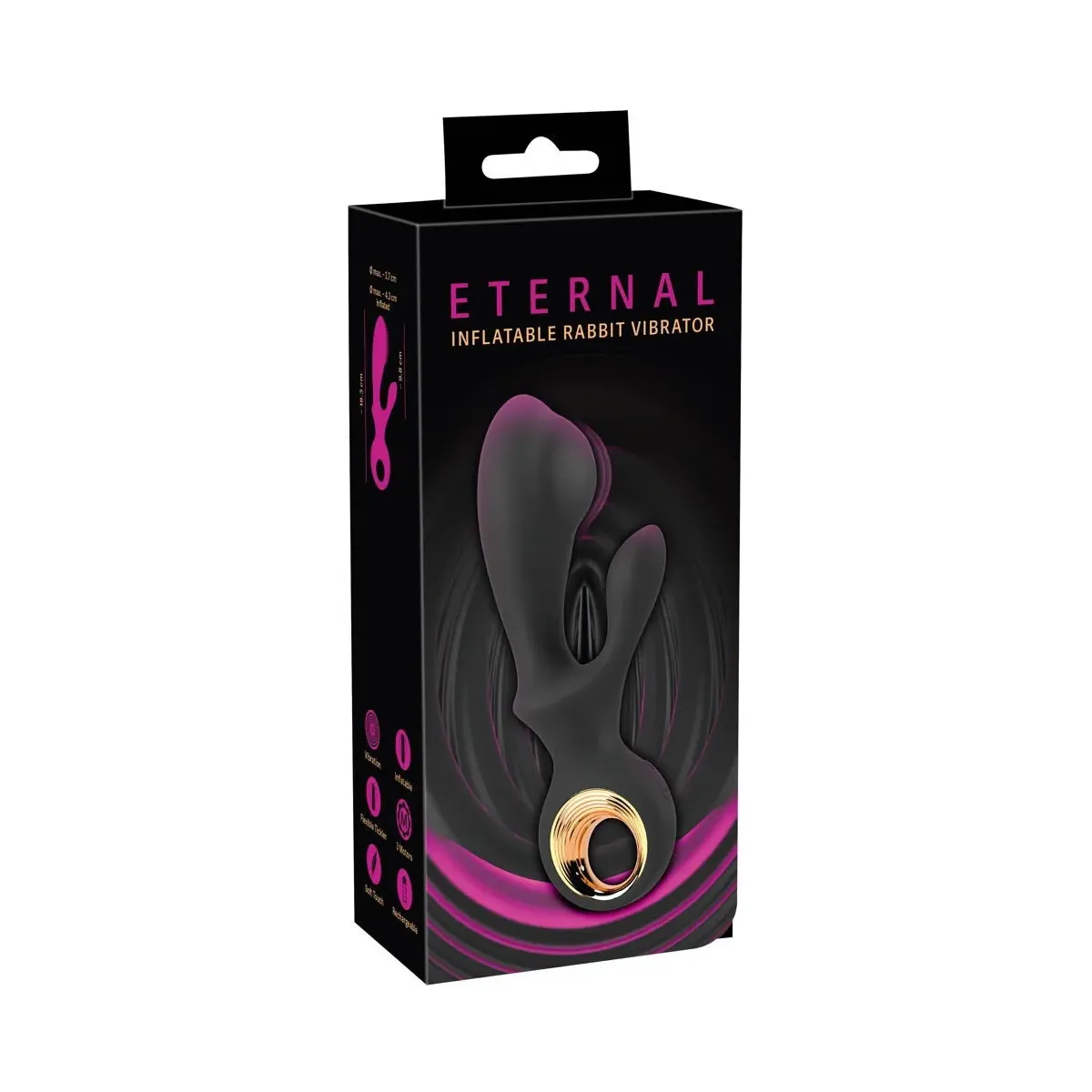 Vibratore rabbit gonfiabile nero