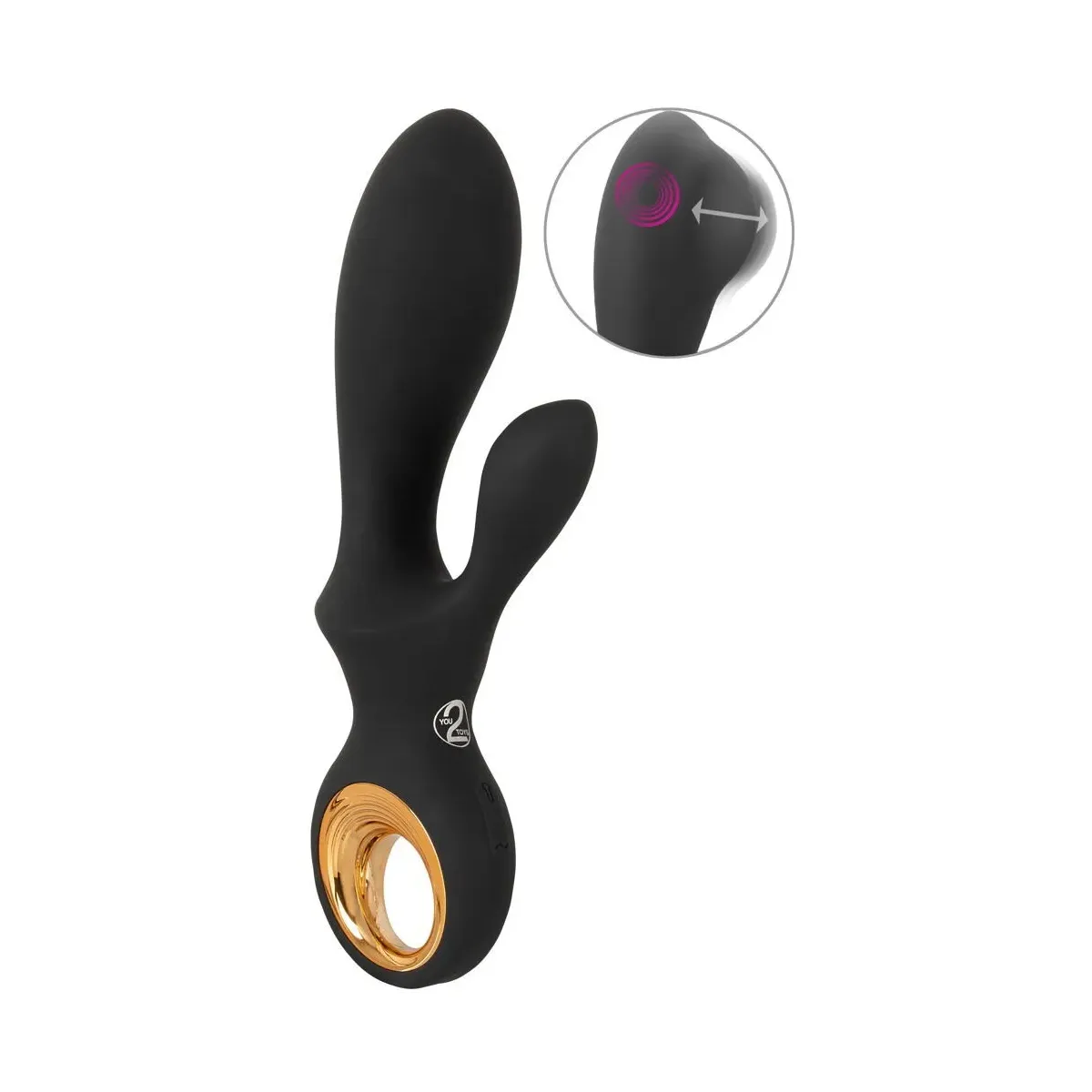 Vibratore rabbit gonfiabile nero