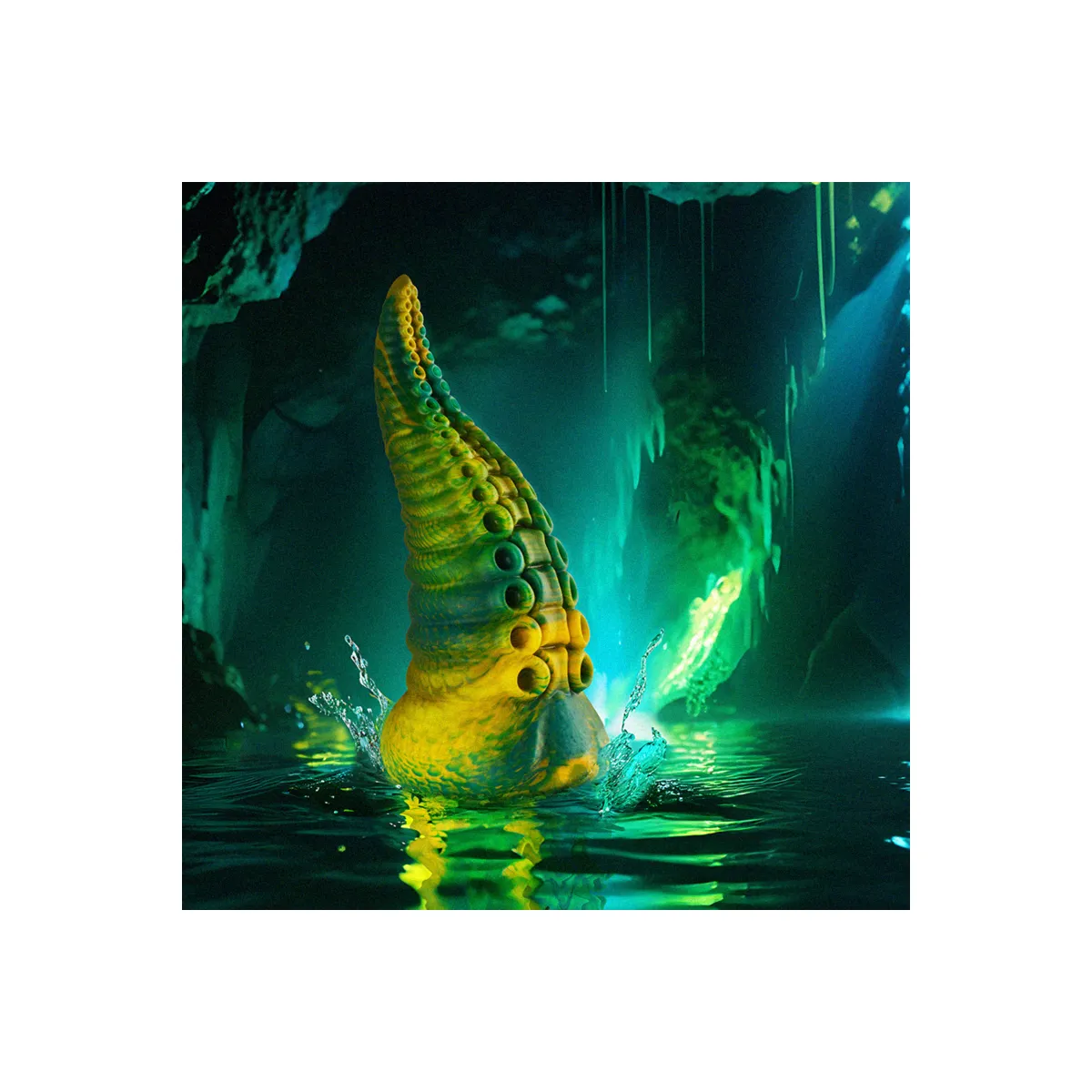 Dildo Fantasy Cetus tentacolo verde 17 cm