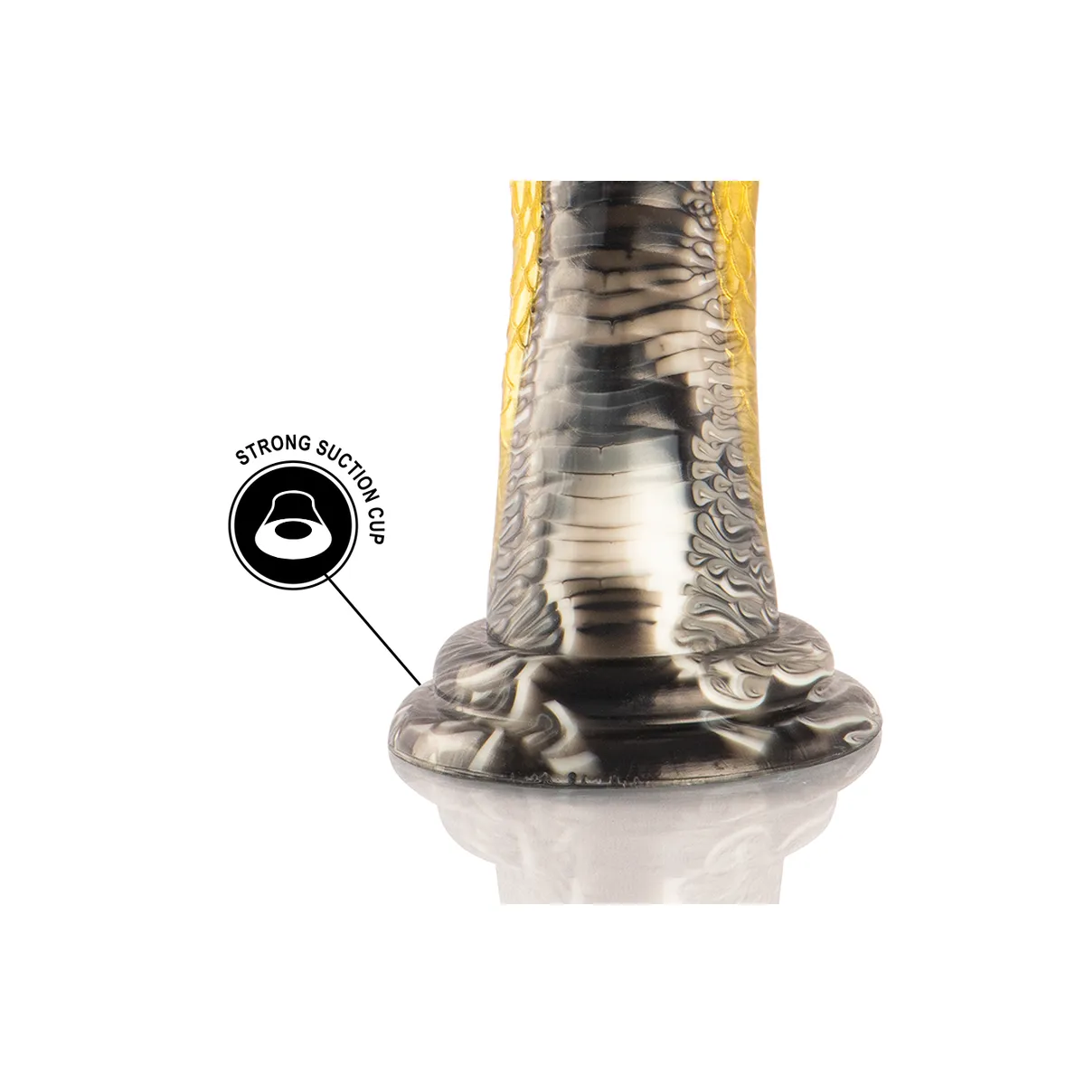 Dildo Fantasy Drakon Cobra giallo 20,5 cm