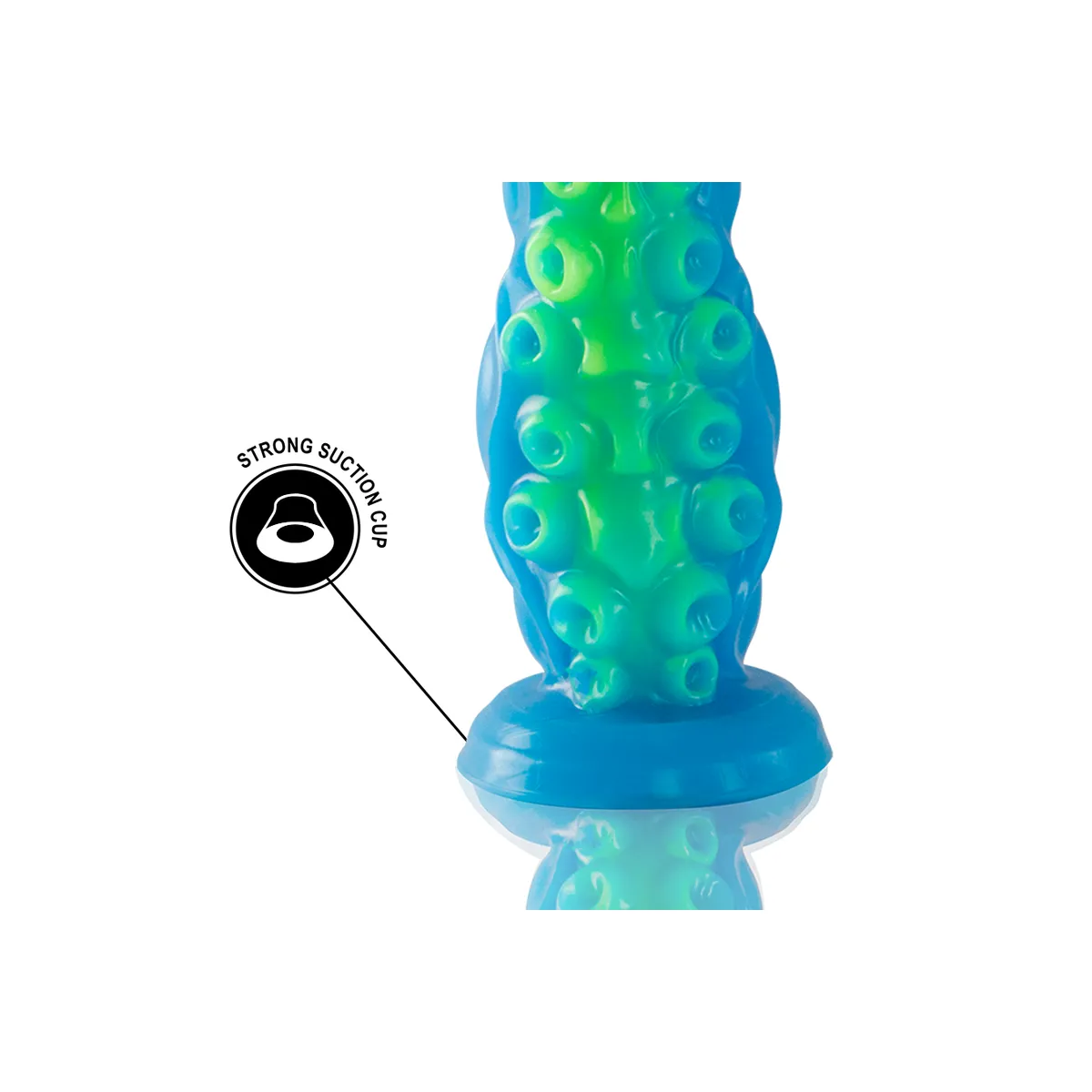 Dildo Fantasy Scylla tentacolo fluorescente 31,5 cm