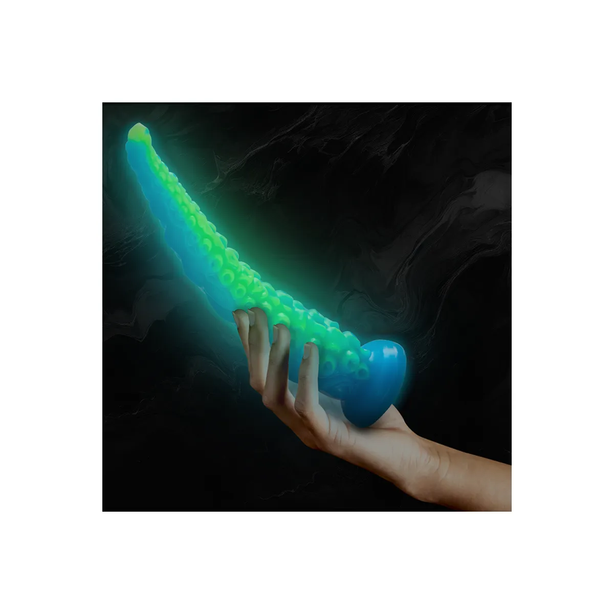 Dildo Fantasy Scylla tentacolo fluorescente 31,5 cm