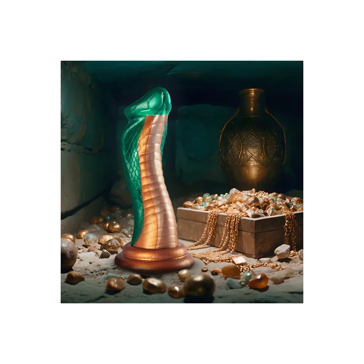 Dildo Fantasy Python Cobra verde 20,5 cm