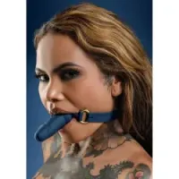 Ball Gag e dildo in silicone blu Taboom