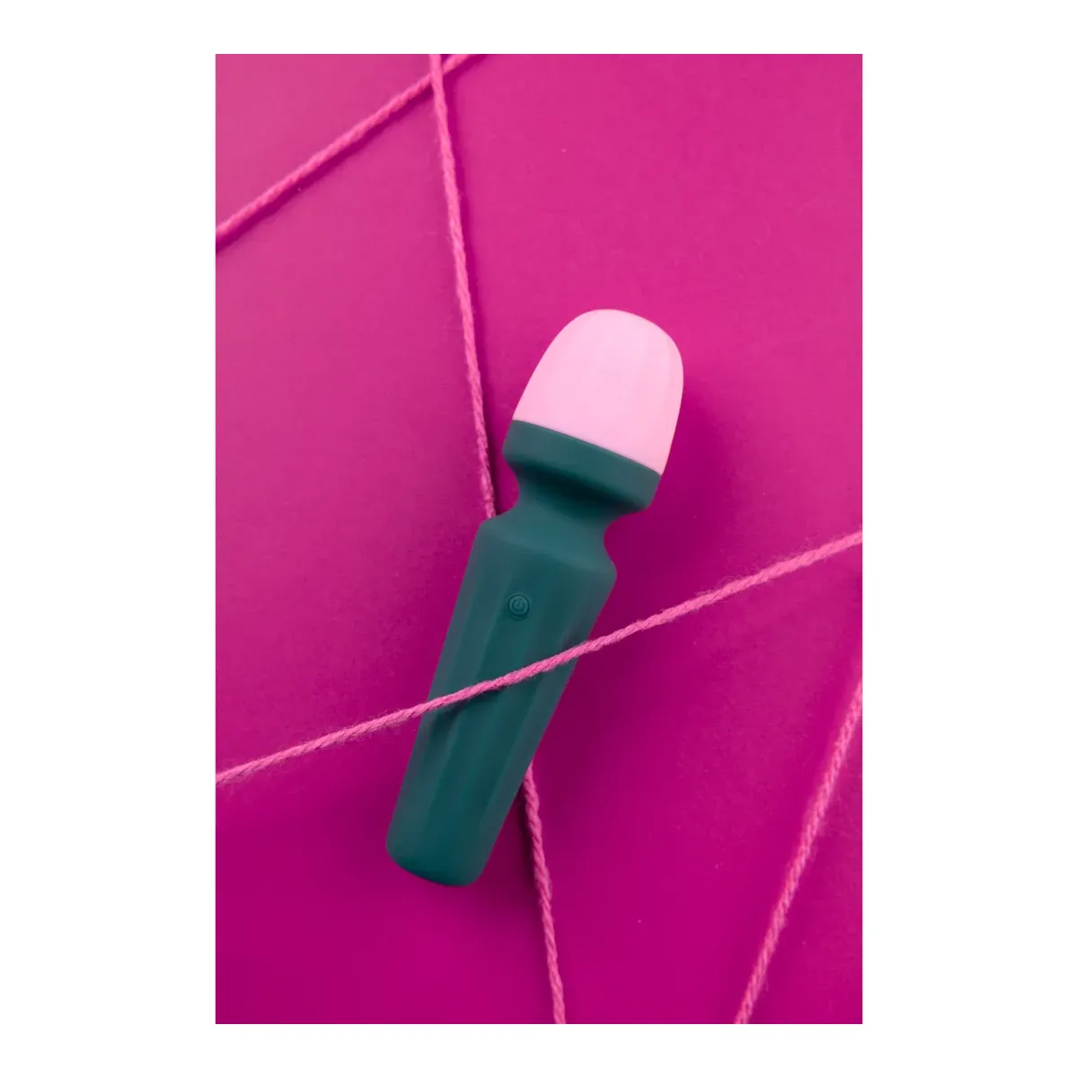 Mini Wand vibratore verde e rosa