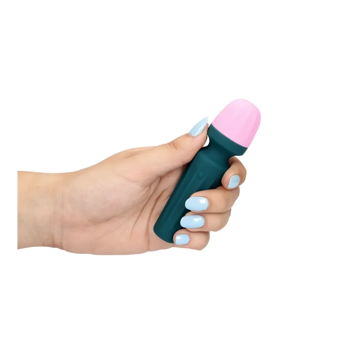 Mini Wand vibratore verde e rosa