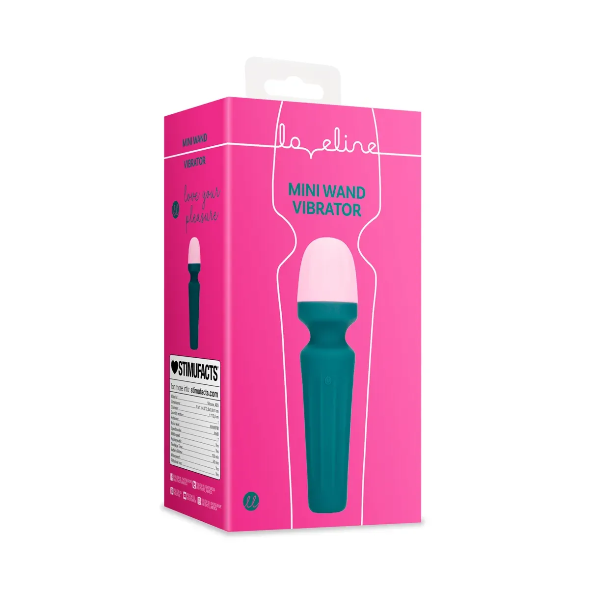 Mini Wand vibratore verde e rosa