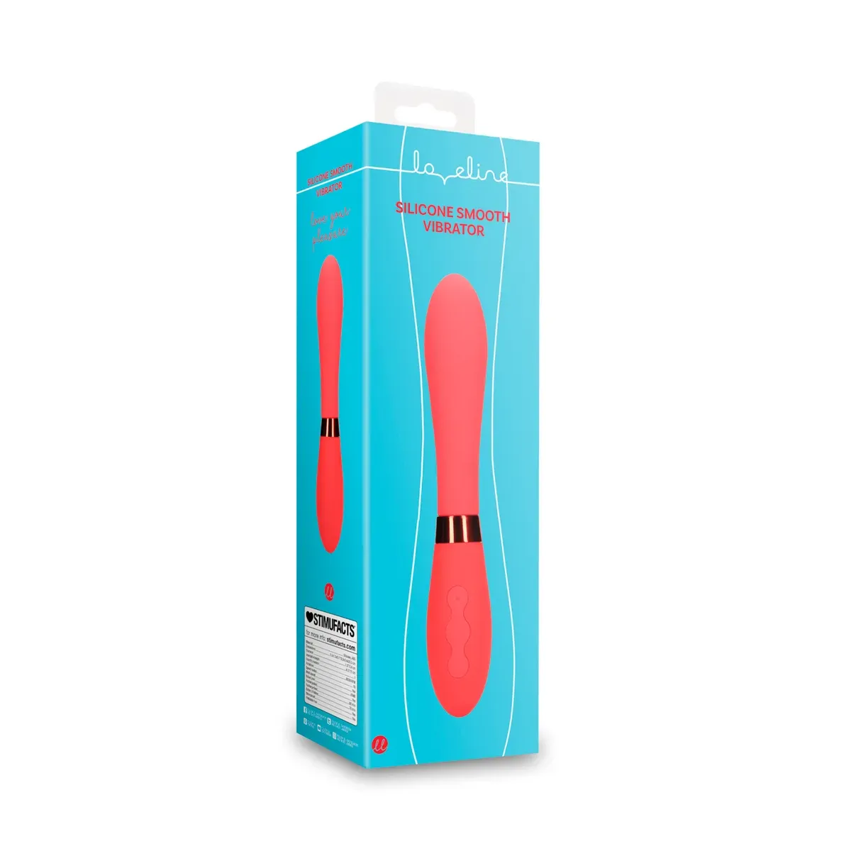 Vibratore in silicone Smooth Vibrator rosso