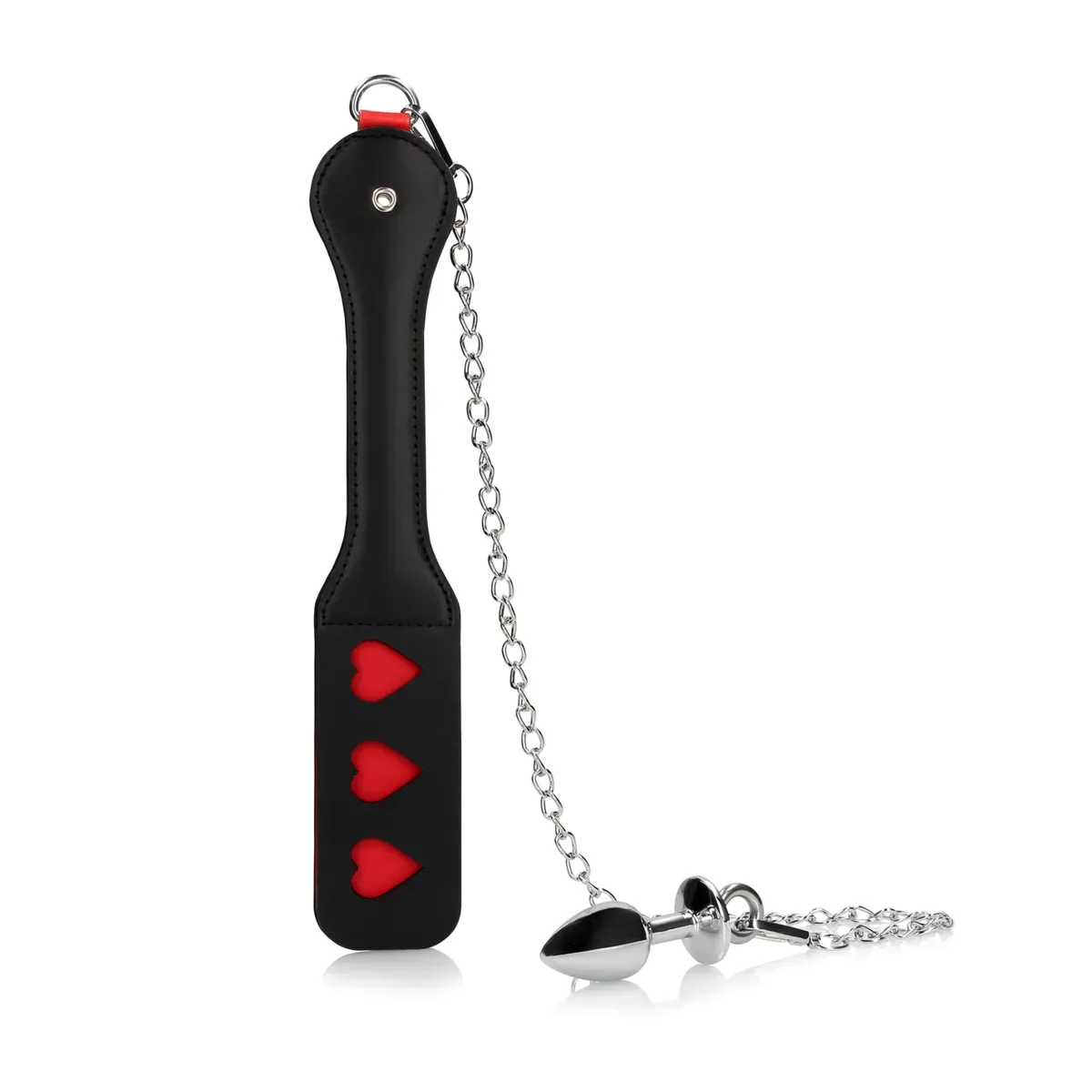 Hearts Paddle with Metal Anal Plug